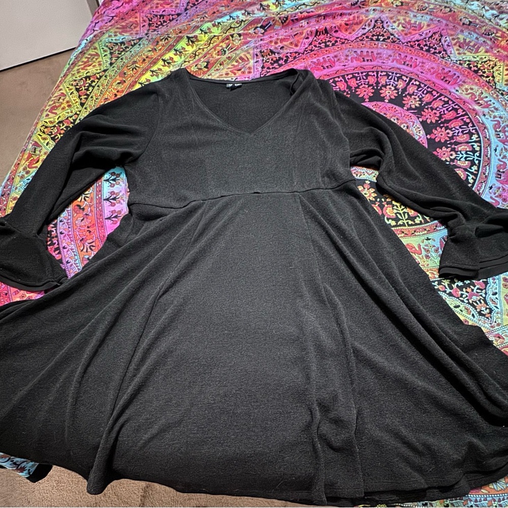 Torrid Black Flutter Sleeve Dress - Picture 7 of 7